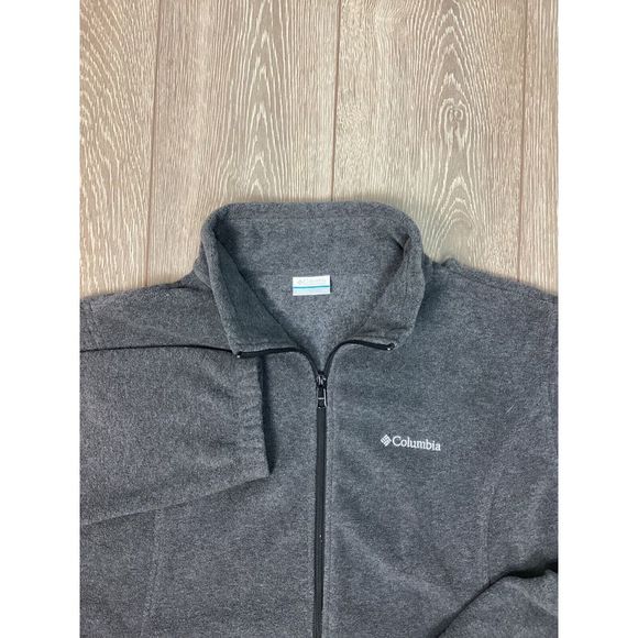 Columbia Jacket Gray 2X Full Zip Fleece‎ Men's Sweater Pockets - Picture 1 of 8